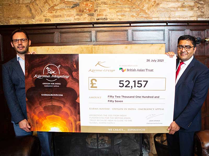 ​​Karma Mayday:  Karma Group donates over £50,000 to the British Asian Trust